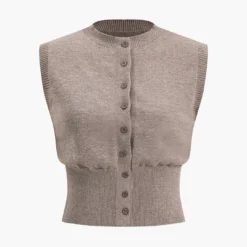 Button Sweater Tank Top