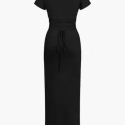Solid Asymmetrical Knot Maxi Dress -Women's Clothing Store 3fb6bd42 6f29 485d 834f 7af3a9ba9083