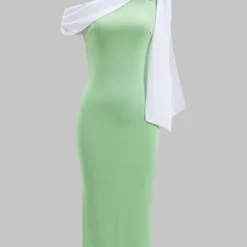 Tie-Up Sleeveless Asymmetrical Midi Dress