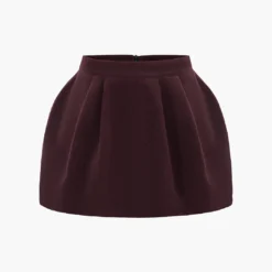 Tweed High Waist Ruched Skirt