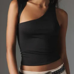 Basic Asymmetrical Cut Out Tank Top -Women's Clothing Store 40203110 bfb4 4540 b853 02c839b7fe97