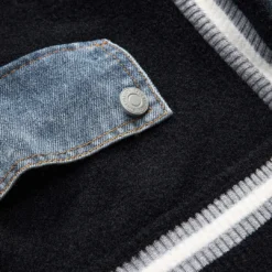 Knit Button Patchwork Denim Long Sleeve Cardigan -Women's Clothing Store 41048077 e5e3 4959 a515 e940059d0167