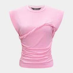 Solid Twist Round Neck T-Shirt -Women's Clothing Store 41467f3a 523f 499f 9af0 209abebd79a6