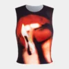 Flame Print Tank Top