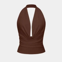 Backless Halter Deep V Tank Top -Women's Clothing Store 41dac300 d0c8 4298 8875 d57c9baac7eb