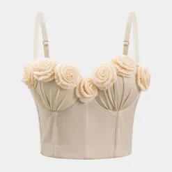 3D Floral Bustier Slip Cami Top