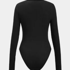 Knit Ruched Long Sleeve Bodysuit -Women's Clothing Store 427b46ae bfe3 4bb0 b9fa 5bb133d22707