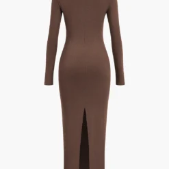 Asymmetrical Neck Slit Maxi Dress -Women's Clothing Store 42836230 b9da 4830 b2b7 844729bafae7