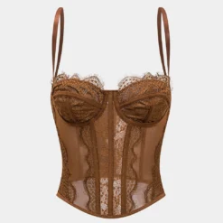 Sheer Bustier Corset Cami Top