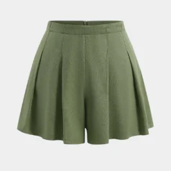 Linen Pleated Zipper Shorts -Women's Clothing Store 43bb22d0 11c1 4909 b569 f4f5fd9e047f