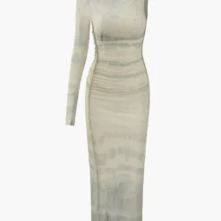 Printed Asymmetric One Shoulder Maxi Dress -Women's Clothing Store 440457a7 be8a 48a1 89d5 d561eacc4f8d