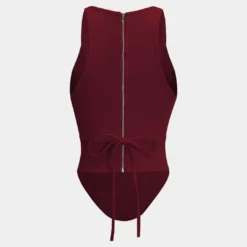 Zipper Tie-Up Corset Waist Tank Top -Women's Clothing Store 443ebd9e 342a 43af 90db 421093e9bec2