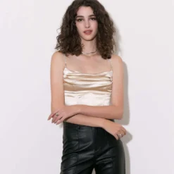 Satin Draped Corset Top -Women's Clothing Store 445762c1 1703 476e ab29 12e26afbe07f