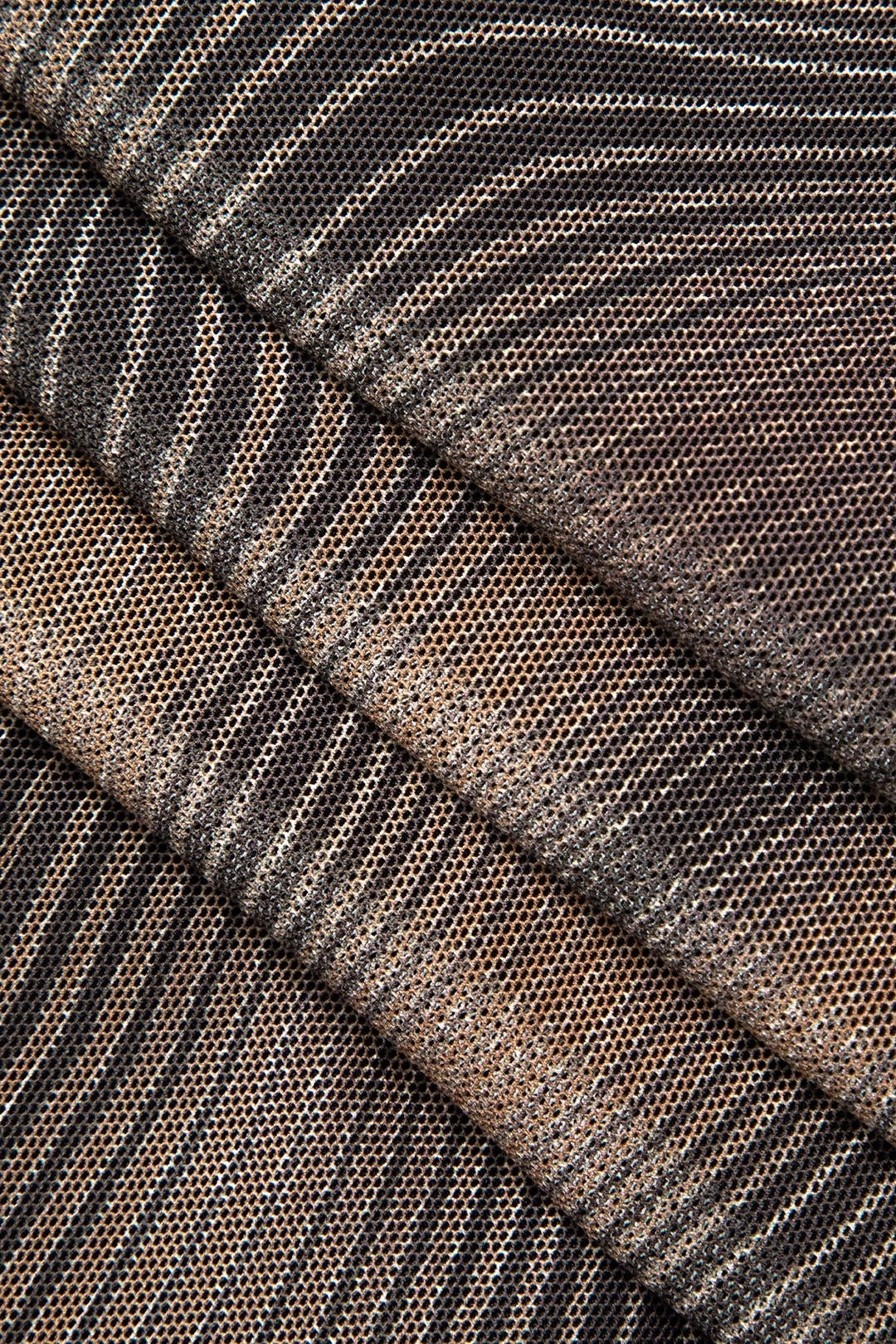 Wave Mock Neck Mesh Long Sleeve Maxi Dress 3 Wave Mock Neck Mesh Long Sleeve Maxi Dress - Image 3