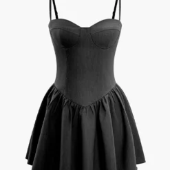 Pleated Bustier Denim Cami Dress -Women's Clothing Store 45b781e7 41f5 42db 8cc6 040c1b7a9dc2