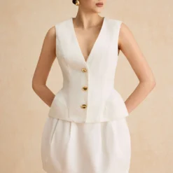 Linen Ruched Zipper Skirt -Women's Clothing Store 45e93b17 9666 4bb4 a34e 1927e23c0928