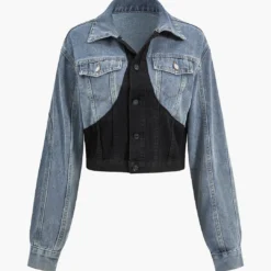 Denim Patchwork Outerwear -Women's Clothing Store 465b205d 9f6f 49f7 9aab cb86ba3336dd