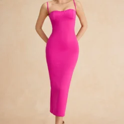 Basic Solid Slip Maxi Dress