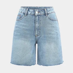 Denim Button Pocket Shorts -Women's Clothing Store 4796d924 1d13 4f26 a13a 395df9a91764