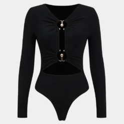 Cut Out Long Sleeve Bodysuit