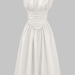 Solid Ruched Maxi Dress -Women's Clothing Store 48f0b14f 9b2e 4c0d ad7f 62574c29f1fd