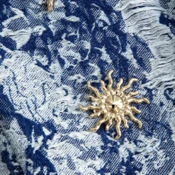 Floral Pattern Button Denim Dress -Women's Clothing Store 4a675c70 6d87 4168 a9d6 af03bb515884