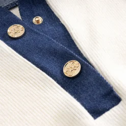 Knit Button Patchwork Short-Sleeve Top -Women's Clothing Store 4a826c4d 5087 4fcb 94e0 751c3013d4bb