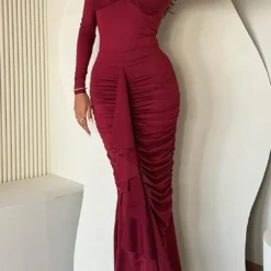 Ruffle Twist Maxi Dress -Women's Clothing Store 4b005d41 e489 403a 9da6 ffa880593c95