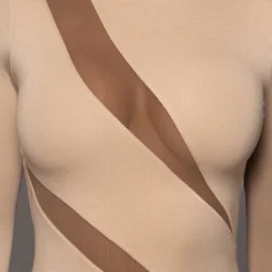 Contrast Mesh Patchwork Maxi Dress -Women's Clothing Store 4d276db0 896b 4f6c 870b 5a38d7622724