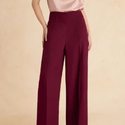Basic High-Waisted Wide Leg Trousers -Women's Clothing Store 4d506bc3 5779 41f7 9f68 212321762acf