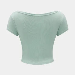 Solid Ruched Short Sleeve T-Shirt -Women's Clothing Store 4ffe8abd ce8e 4e99 a3a2 a71440620e12