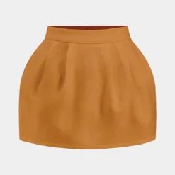 Linen Ruched Zipper Skirt -Women's Clothing Store 50351387 62ef 4bf6 afdd 3d482c211d93