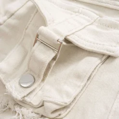 Denim Asymmetrical Zipper Pocket High Waist Shorts -Women's Clothing Store 50ca1b13 eca3 45b7 97b3 909e36f4b802