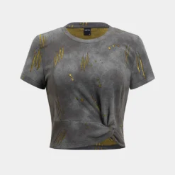 Asymmetrical Twist Knot Short Sleeve T-Shirt
