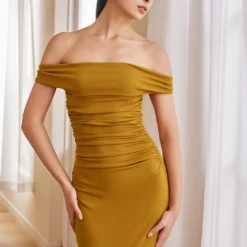 Solid Cut Out Halter Midi Dress -Women's Clothing Store 51a52c21 5e50 484d 84de 0186ac369abe