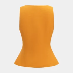 Linen Cut Out V-Neck Tank Top -Women's Clothing Store 52009ab6 4470 4e7b 83b8 9c769d566a9b