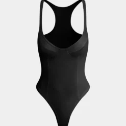 Basic Solid Deep-V Neck Bustier Bodysuit -Women's Clothing Store 52b81e9b b541 44d6 8764 27a03229eaaf