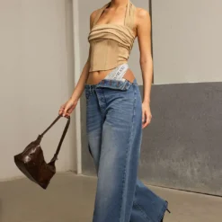 Halter Neck Ruched Top -Women's Clothing Store 53d44474 81e6 4a66 8ff4 3b9e775a40d5