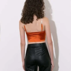 Satin Draped Corset Top -Women's Clothing Store 553aae09 9ebf 47dd b67c b63cc0fc33ac