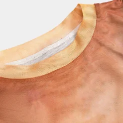 Ombre Print Mesh Ruched Round Neck Short Sleeve T-Shirt -Women's Clothing Store 56ae2f55 e9c4 4cf8 85a5 e1389891424d