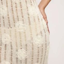 3D Floral Decor Tie-Up Sleeveless Maxi Dress -Women's Clothing Store 585d1640 a289 4167 abbb 5da2cfad514b