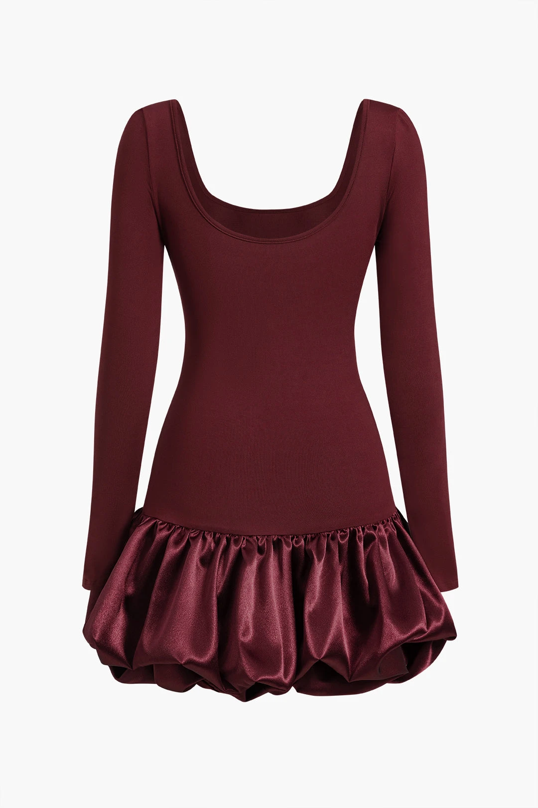 Long-Sleeve Puff Hem Mini Dress 2 Long-Sleeve Puff Hem Mini Dress - Image 2