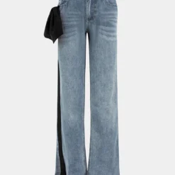 Bow Detail Jeans -Women's Clothing Store 5b55585f b79a 4ed1 92db 5ddeaf422934