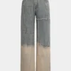 Denim Faded Straight Leg Jeans