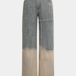 Denim Faded Straight Leg Jeans