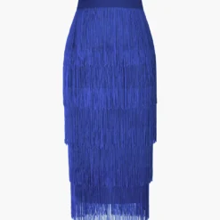 Fringed Tiered Midi Skirt -Women's Clothing Store 5bd18914 7863 4cb7 96bf 80a4612ab1e5