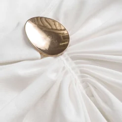 Linen Ruched Slit Asymmetrical Skirt -Women's Clothing Store 5bee76bb f675 43c7 92b6 b92840468b83