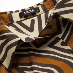 Bohemian Print Tie Front Short-Sleeve Shirt -Women's Clothing Store 5eabb982 66c7 49ff 8a75 4bc6b91b85c2