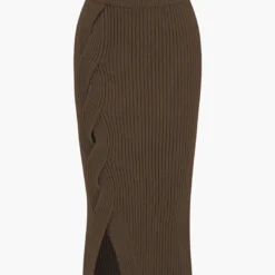 Crossed Sweater Asymmetrical Midi Skirt -Women's Clothing Store 626db387 0fe7 45ed 963e db801e512317