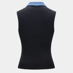 Denim Button Patchwork Sleeveless Tank Top -Women's Clothing Store 62d63bc3 fd9c 427a 9a99 53bed824592f